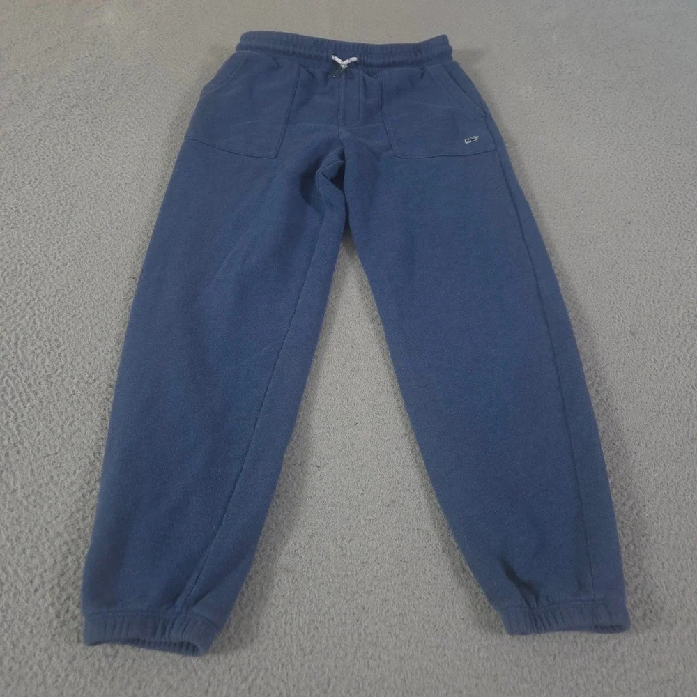 Vineyard Vines Sweatpants Boys XL Blue Fleece Jogger French Terry Whale Logo